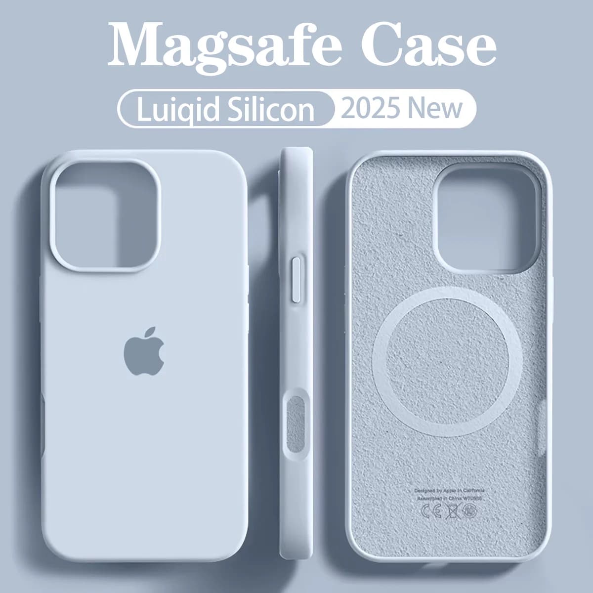 Original Magsafe Magnetic Liquid Silicone Soft Case for Apple iPhone 16 15 14 12 13 Pro Max Wireless Charging Full Logo Cover